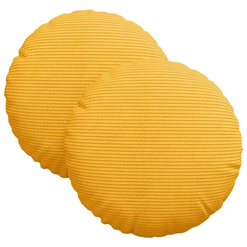 Poduszki na siedziska 2 pcs Jasnożółty Ø 30 cm