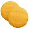 Poduszki na siedziska 2 pcs Jasnożółty Ø 30 cm