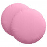 Poduszki na siedziska 2 pcs Różowy Ø60 x 21 cm tkanina