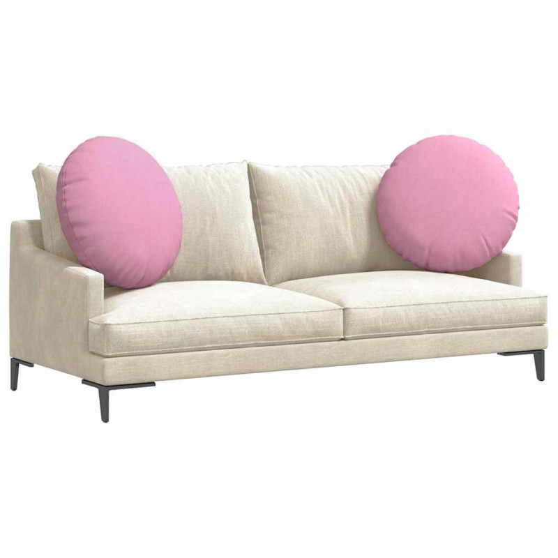 Poduszki na siedziska 2 pcs Różowy Ø60 x 21 cm tkanina