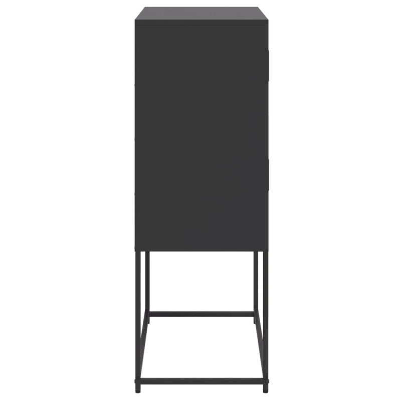 Szafka, czarna, 68,5x38,5x107 cm, stal