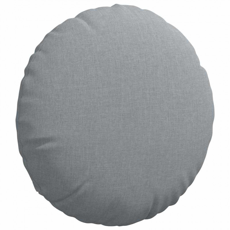 Poduszki na siedziska 2 pcs Jasnoszary Ø40 x 13 cm tkanina