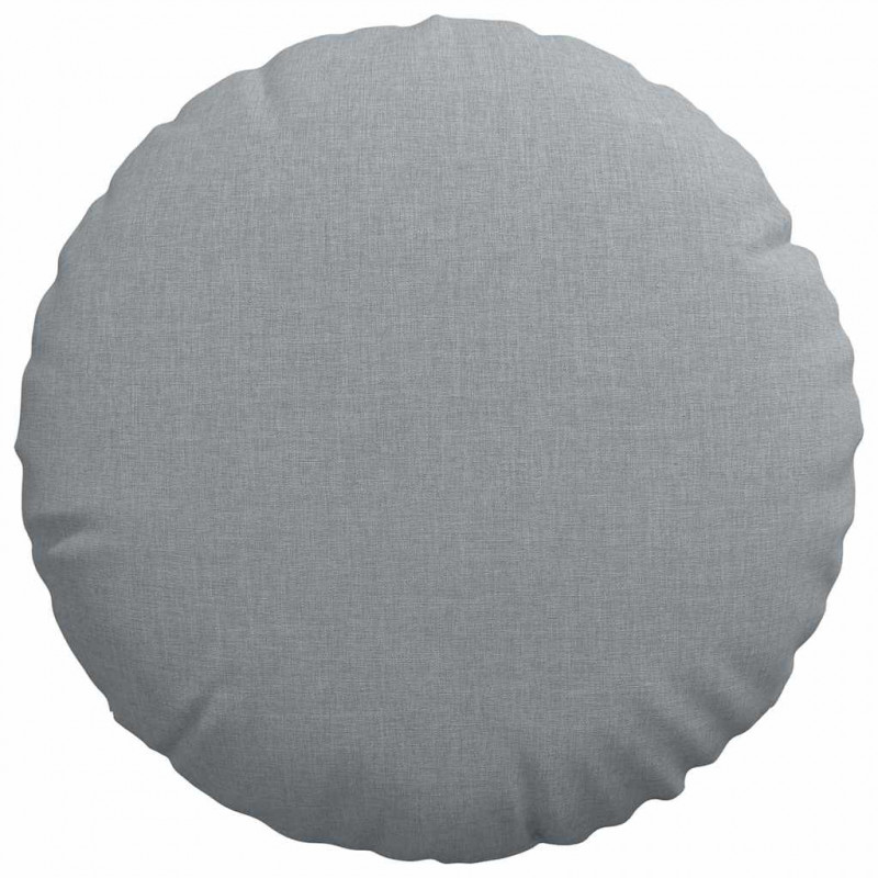 Poduszki na siedziska 2 pcs Jasnoszary Ø40 x 13 cm tkanina