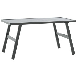 Stolik kawowy do ogrodu, czarny, 90x45x35 cm, malowana stal