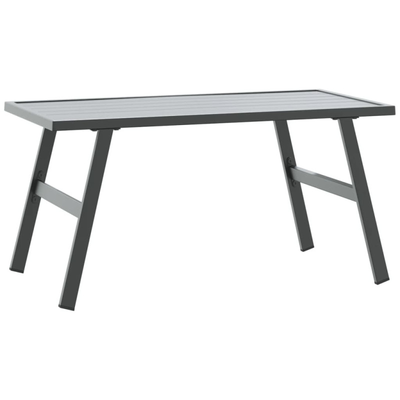 Stolik kawowy do ogrodu, czarny, 90x45x35 cm, malowana stal