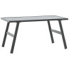 Stolik kawowy do ogrodu, czarny, 90x45x35 cm, malowana stal