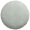 Poduszki na siedziska 2 pcs Jasnoszary Ø 40 x 13 cm Aksamit