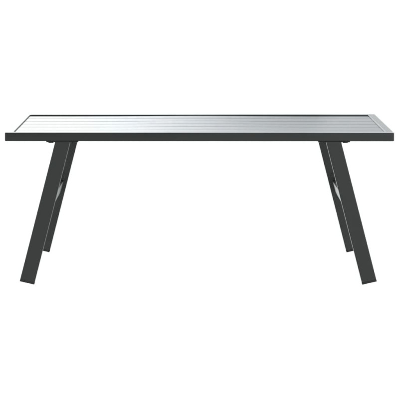 Stolik kawowy do ogrodu, czarny, 90x45x35 cm, malowana stal
