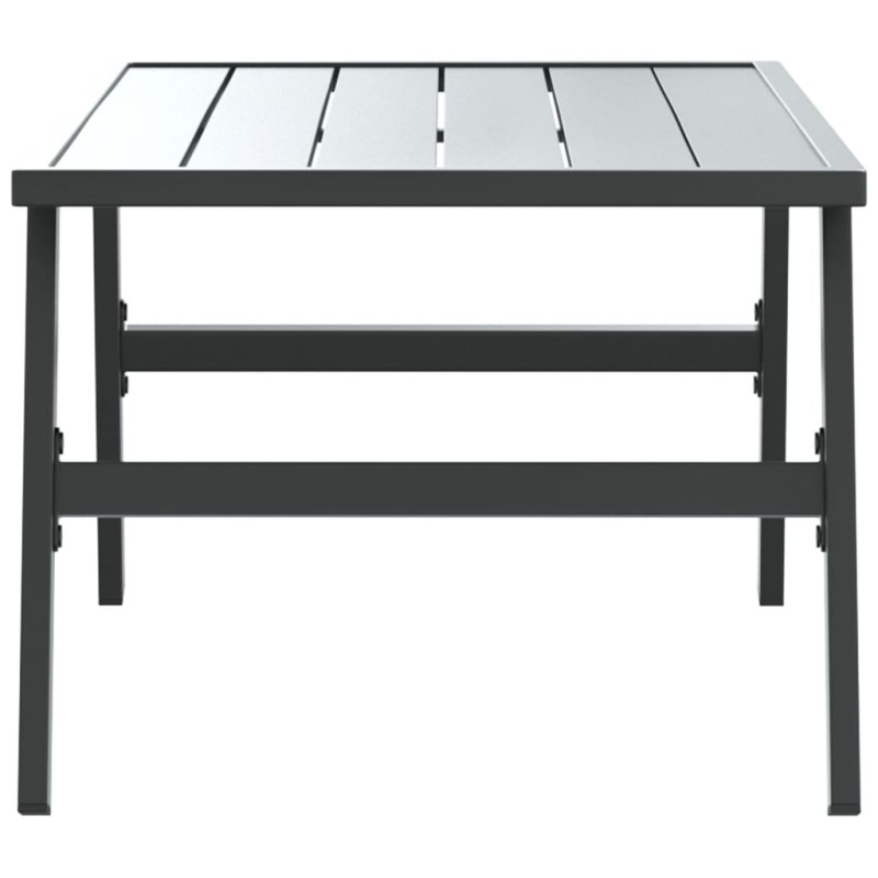 Stolik kawowy do ogrodu, czarny, 90x45x35 cm, malowana stal