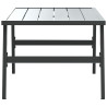 Stolik kawowy do ogrodu, czarny, 90x45x35 cm, malowana stal