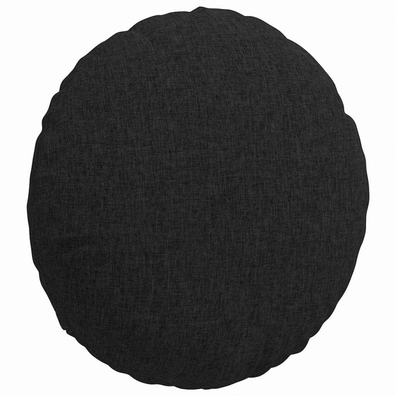 Poduszki na siedziska 2 pcs Czarny Ø40 x 13 cm tkanina