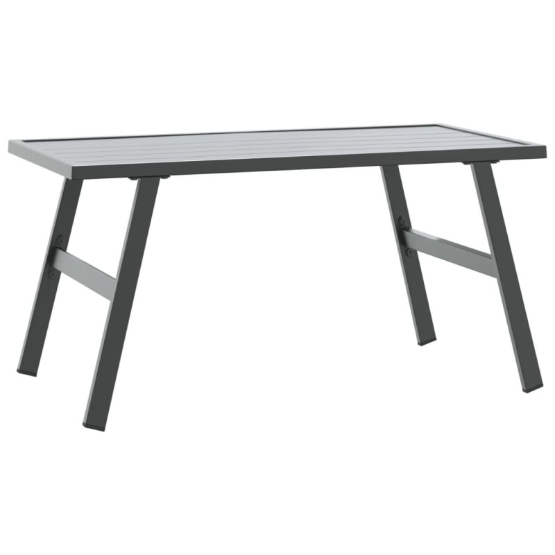 Stolik kawowy do ogrodu, czarny, 90x45x35 cm, malowana stal