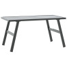 Stolik kawowy do ogrodu, czarny, 90x45x35 cm, malowana stal