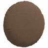 Poduszki na siedziska 2 pcs Brązowy Ø40 x 13 cm tkanina