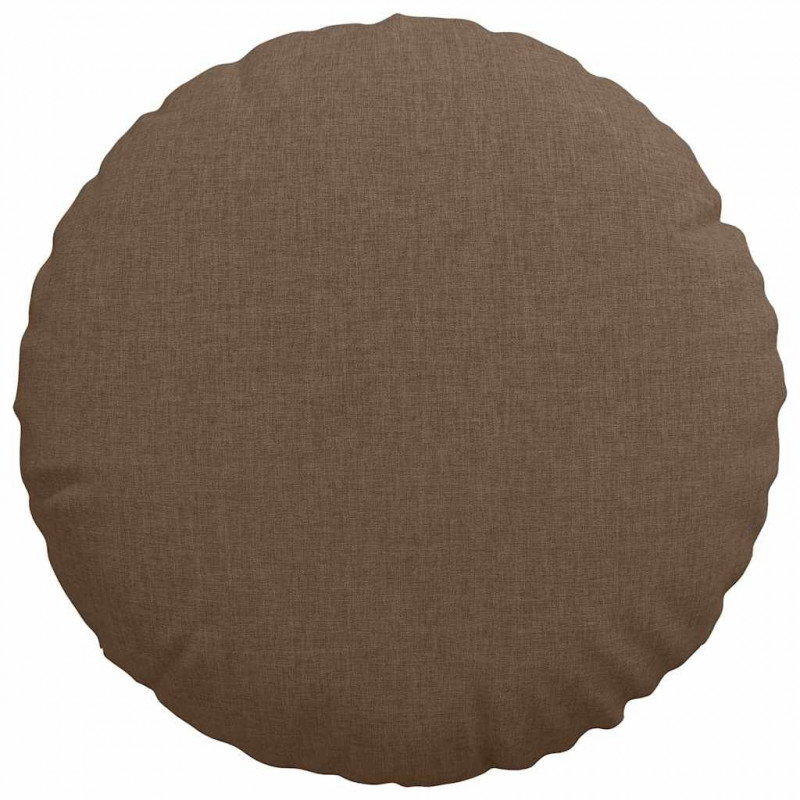Poduszki na siedziska 2 pcs Brązowy Ø40 x 13 cm tkanina