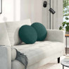 Poduszki na siedziska 2 pcs Ciemna zieleń Ø40 x 13 cm tkanina