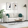 Poduszki na siedziska 2 pcs Ciemna zieleń Ø40 x 13 cm tkanina