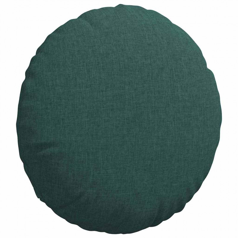 Poduszki na siedziska 2 pcs Ciemna zieleń Ø40 x 13 cm tkanina