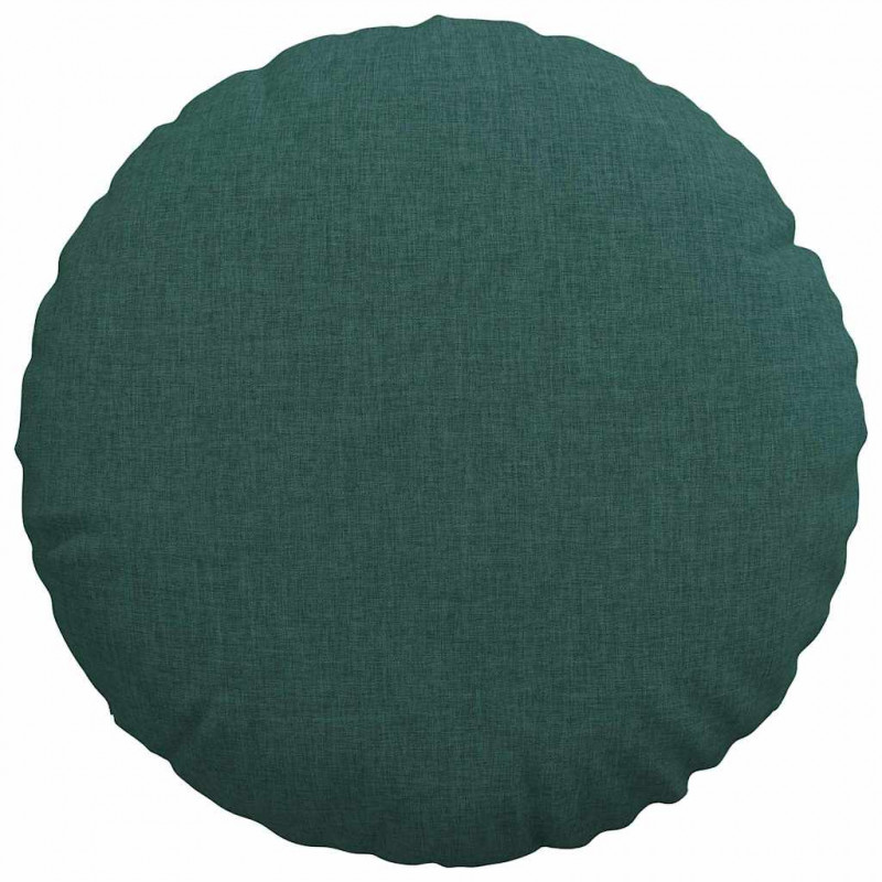 Poduszki na siedziska 2 pcs Ciemna zieleń Ø40 x 13 cm tkanina