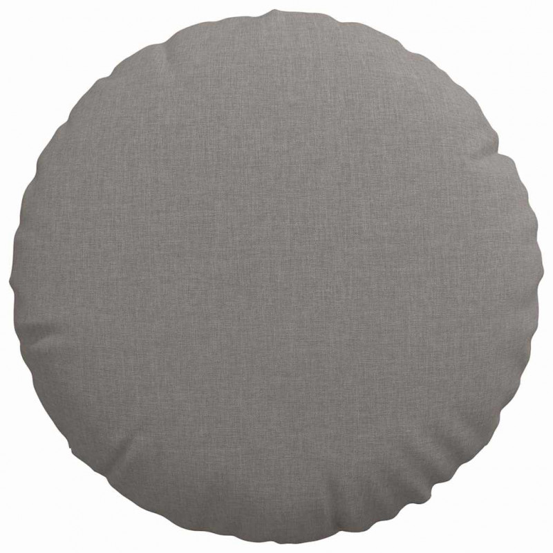Poduszki na siedziska 2 pcs Ciemnoszary Ø40 x 13 cm tkanina