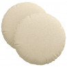 Poduszki na siedziska 2 pcs Kremowy Ø40 x 13 cm tkanina