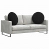 Poduszki na siedziska 2 pcs Czarny Ø 40 x 13 cm Aksamit