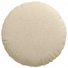 Poduszki na siedziska 2 pcs Kremowy Ø40 x 13 cm tkanina