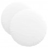 Poduszki na siedziska 2 pcs Biały Ø40 x 13 cm tkanina