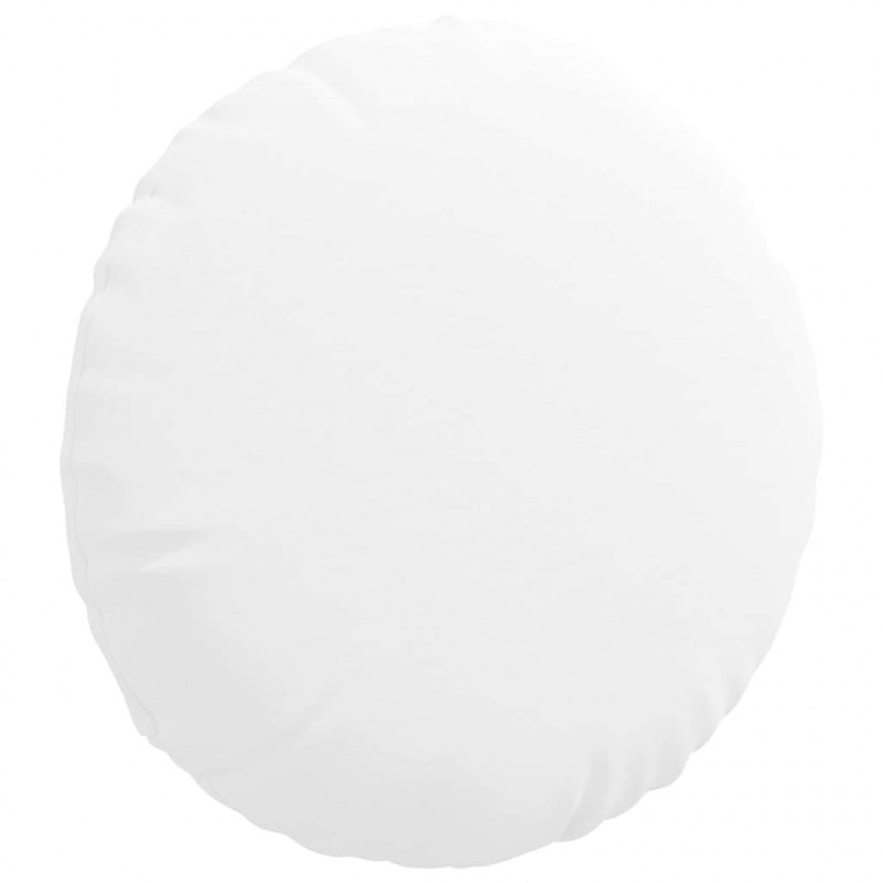 Poduszki na siedziska 2 pcs Biały Ø40 x 13 cm tkanina