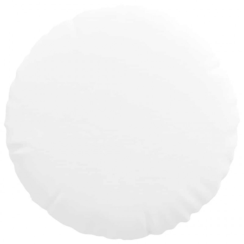 Poduszki na siedziska 2 pcs Biały Ø40 x 13 cm tkanina