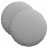 Poduszki na siedziska 2 pcs Szary chmur Ø40 x 13 cm tkanina