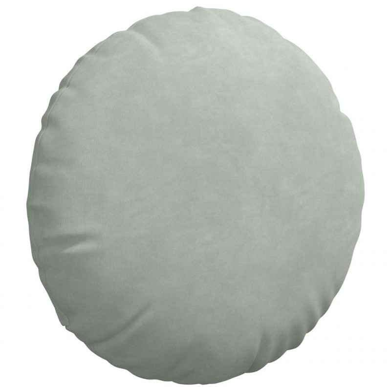 Poduszki na siedziska 2 pcs Jasnoszary Ø 40 x 13 cm Aksamit