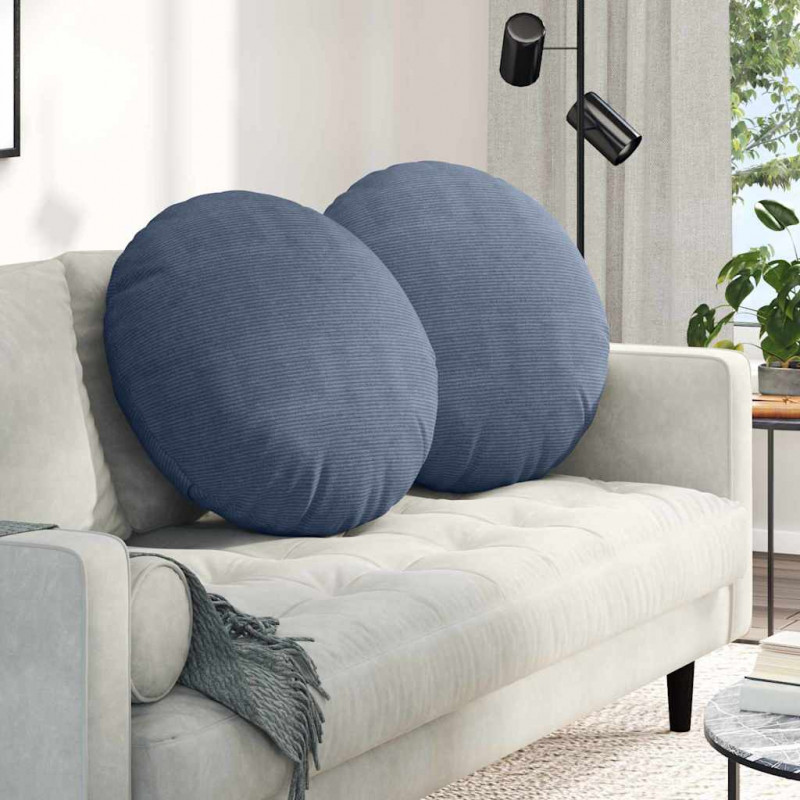 Poduszki na siedziska 2 pcs Niebieski Ø 60 cm