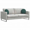 Poduszki na siedziska 2 pcs Ciemna zieleń Ø 40 x 13 cm Aksamit