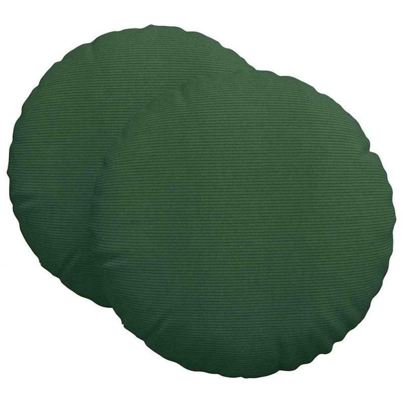 Poduszki na siedziska 2 pcs Ciemna zieleń Ø 60 cm