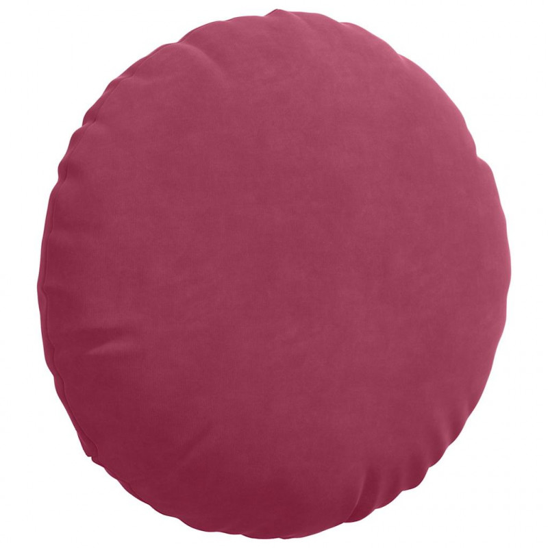 Poduszki na siedziska 2 pcs Czerwone wino Ø 40 x 13 cm Aksamit