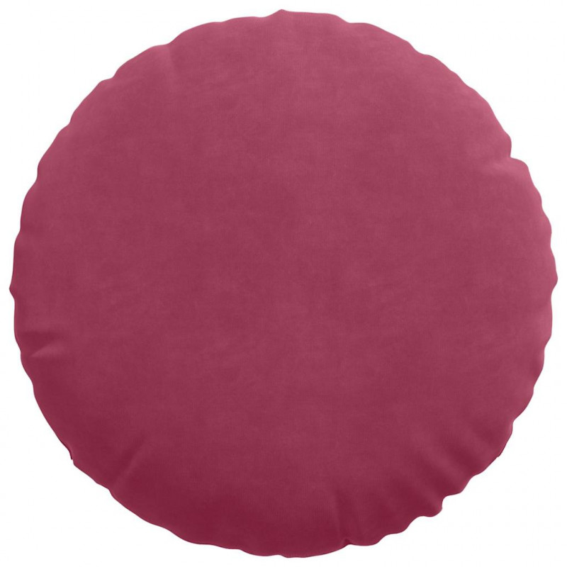 Poduszki na siedziska 2 pcs Czerwone wino Ø 40 x 13 cm Aksamit