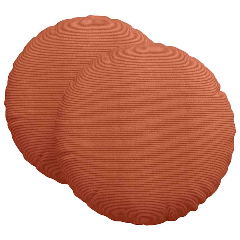 Poduszki na siedziska 2 pcs Czerwono-pomarańczowy Ø 60 cm