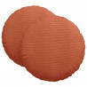 Poduszki na siedziska 2 pcs Czerwono-pomarańczowy Ø 60 cm