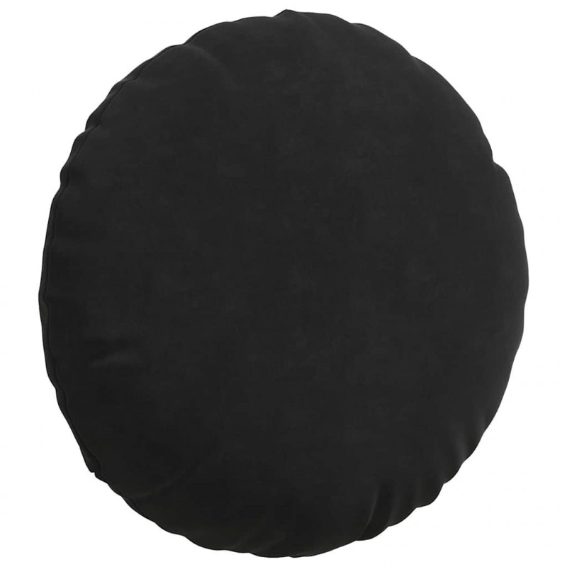 Poduszki na siedziska 2 pcs Czarny Ø 40 x 13 cm Aksamit