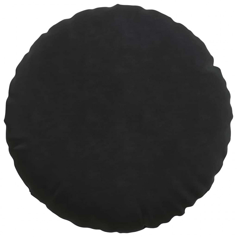 Poduszki na siedziska 2 pcs Czarny Ø 40 x 13 cm Aksamit