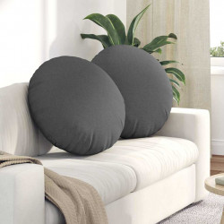 Poduszki na siedziska 2 pcs Ciemnoszary Ø80 x 29 cm tkanina