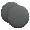 Poduszki na siedziska 2 pcs Ciemnoszary Ø80 x 29 cm tkanina