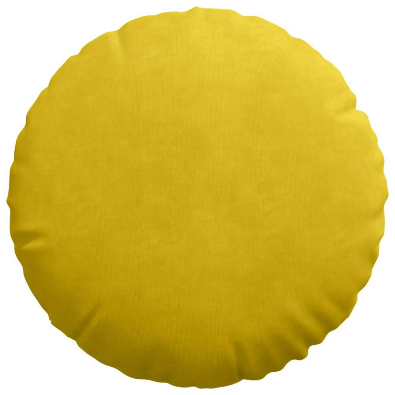 Poduszki na siedziska 2 pcs Żółty Ø 40 x 13 cm Aksamit