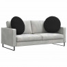 Poduszki na siedziska 2 pcs Czarny Ø80 x 29 cm tkanina