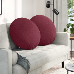 Poduszki na siedziska 2 pcs Czerwone wino Ø80 x 29 cm tkanina