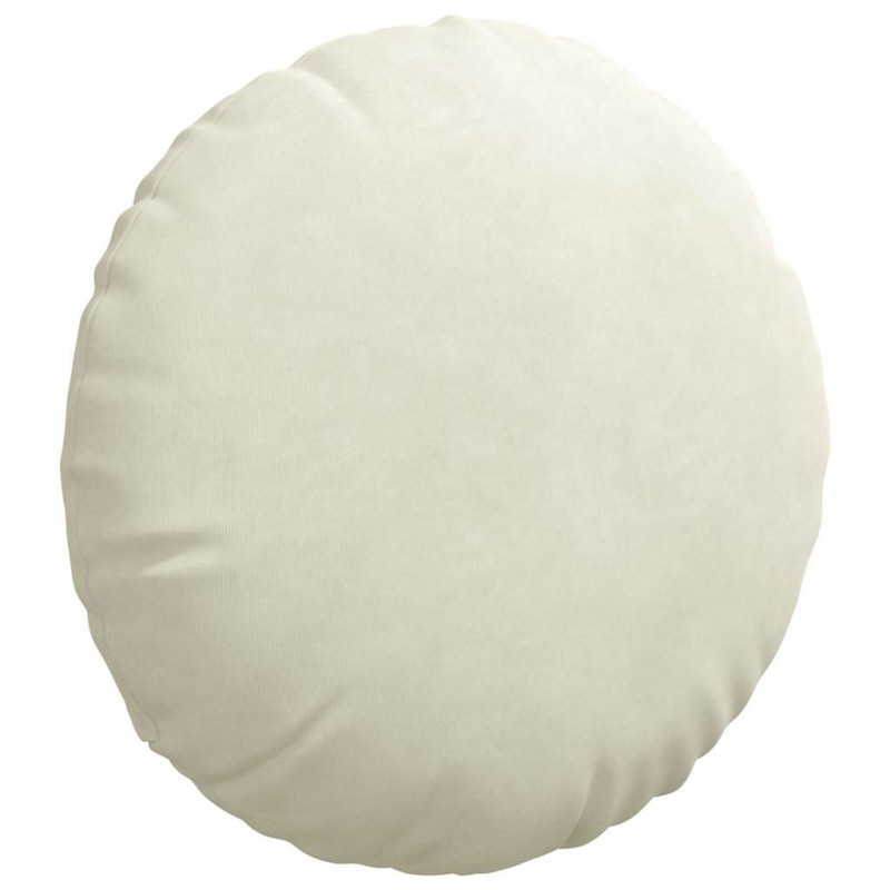 Poduszki na siedziska 2 pcs Kremowy Ø 40 x 13 cm Aksamit