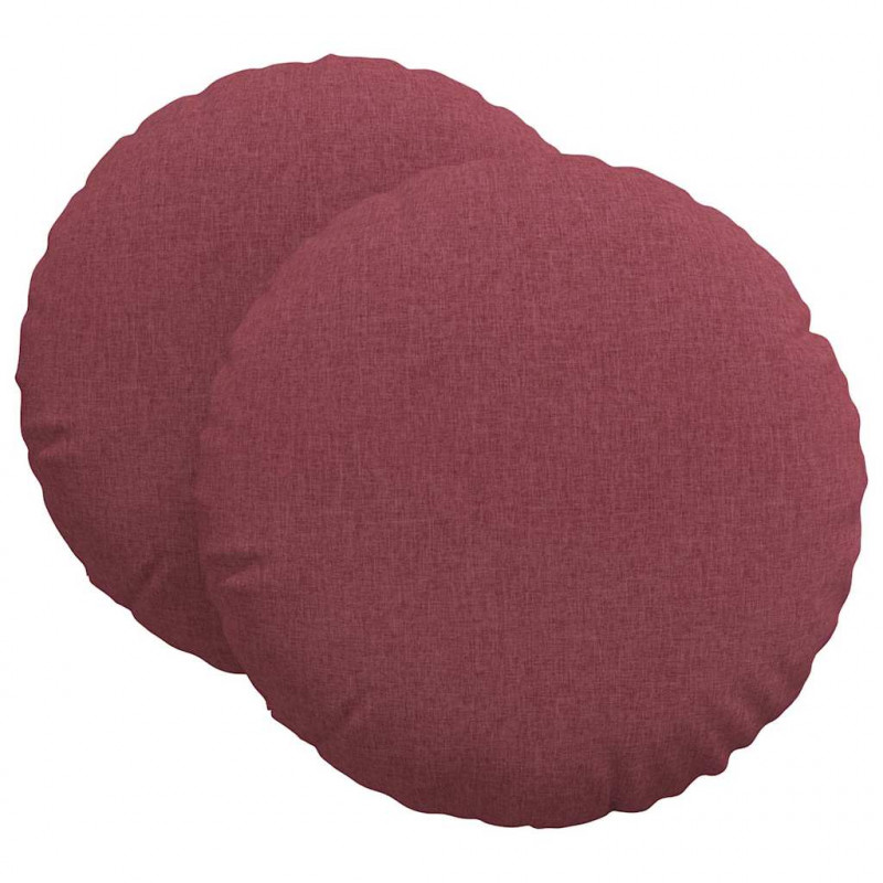 Poduszki na siedziska 2 pcs Czerwone wino Ø80 x 29 cm tkanina