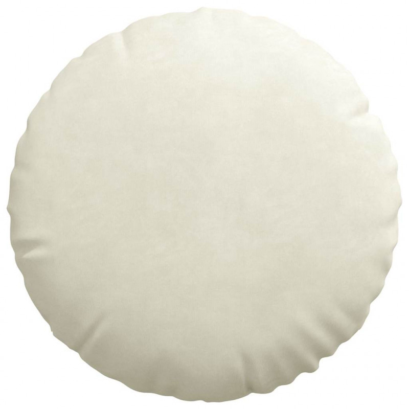 Poduszki na siedziska 2 pcs Kremowy Ø 40 x 13 cm Aksamit