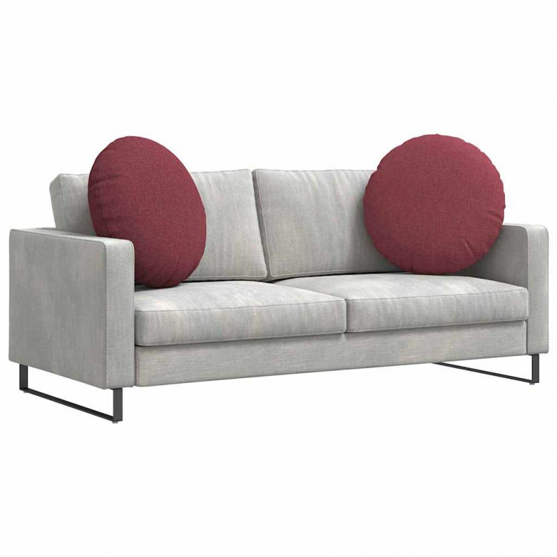 Poduszki na siedziska 2 pcs Czerwone wino Ø80 x 29 cm tkanina